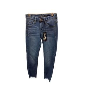 NEW DENIM FUELED women's angie crop skinny jeans in dark wash
